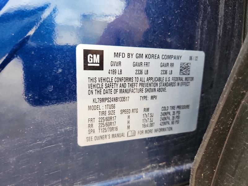 Продажа на аукционе авто 2022 Chevrolet Trailblazer, vin: KL79MPS24NB133517, номер лота: 54120256