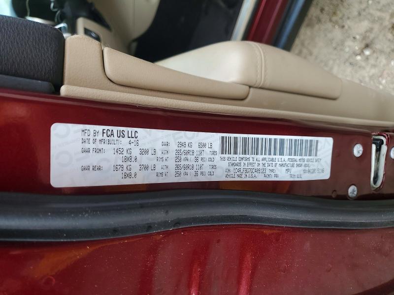 Продажа на аукционе авто 2016 Jeep Grand Cherokee, vin: 1C4RJFBG7GC409123, номер лота: 52064496