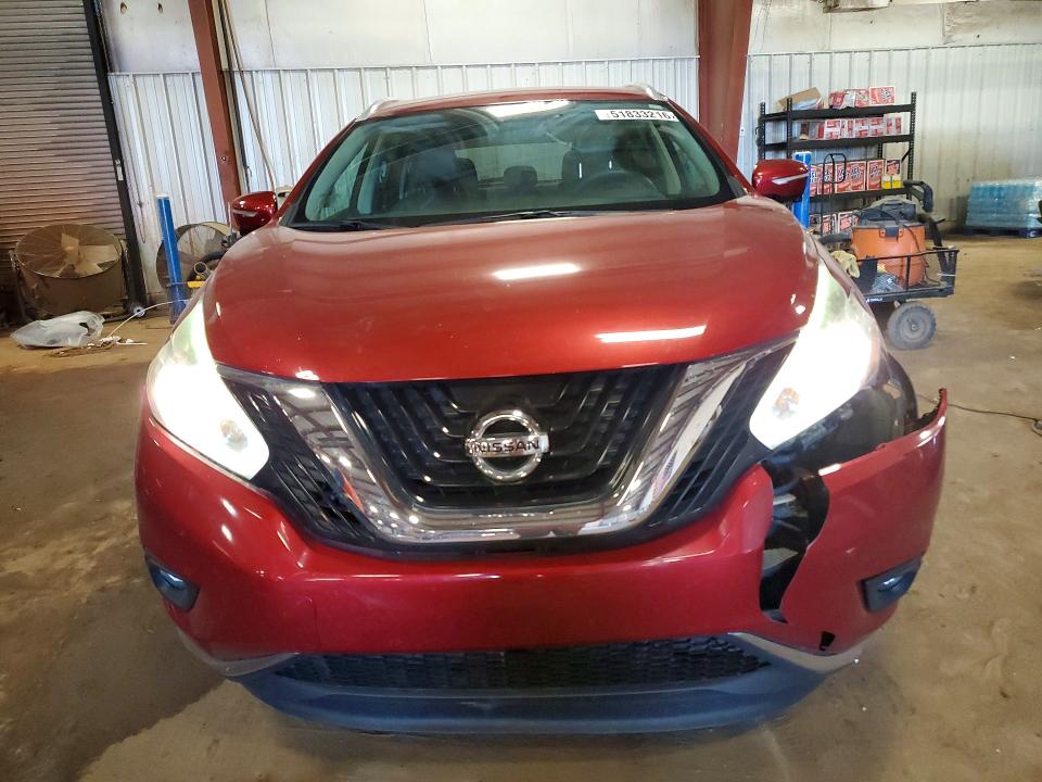 51833216 :رقم المزاد ، 5N1AZ2MH1FN251655 vin ، 2015 Nissan Murano مزاد بيع