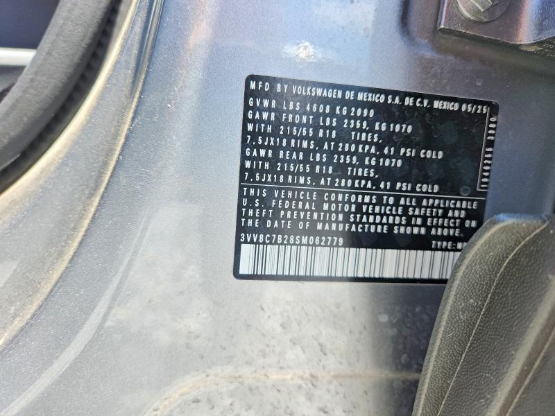 Aukcja sprzedaży 2025 Volkswagen Taos, vin: 3VV8C7B28SM062779, numer aukcji: 53913106