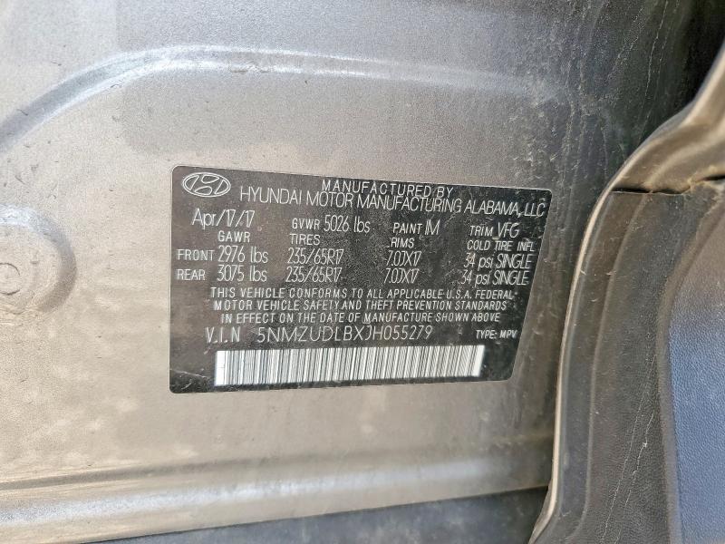 Продаж на аукціоні авто 2018 Hyundai Santa Fe Sport, vin: 5NMZUDLBXJH055279, номер лоту: 53337916
