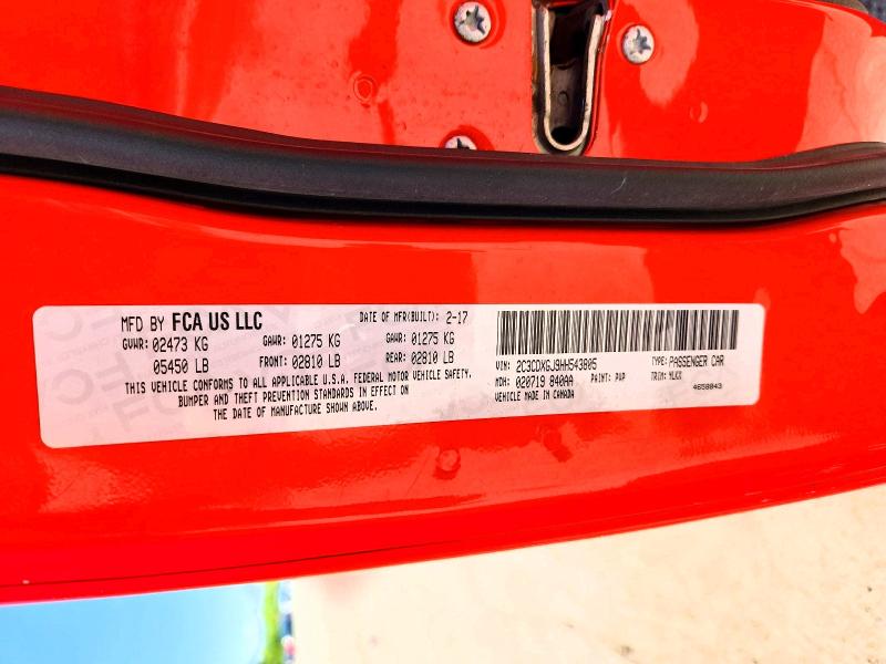 Продажа на аукционе авто 2017 Dodge Charger, vin: 2C3CDXGJ9HH543805, номер лота: 52714766