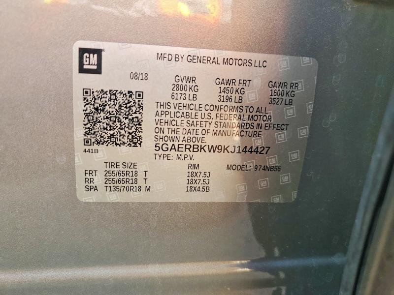 Aukcja sprzedaży 2019 Buick Enclave, vin: 5GAERBKW9KJ144427, numer aukcji: 55193416