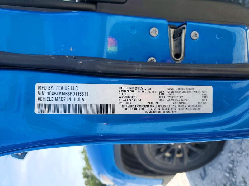 Продажа на аукционе авто 2023 Jeep Cherokee, vin: 1C4PJMMB8PD115611, номер лота: 53638816
