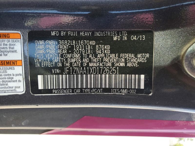 Продажа на аукционе авто 2013 Toyota Scion, vin: JF1ZNAA1XD1726251, номер лота: 53254686