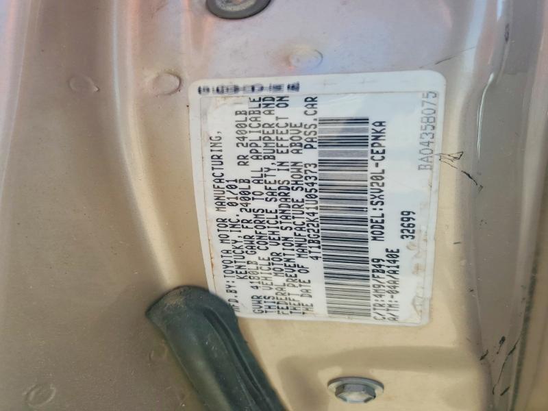 Aukcja sprzedaży 2001 Toyota Camry, vin: 4T1BG22K41U054373, numer aukcji: 53761826
