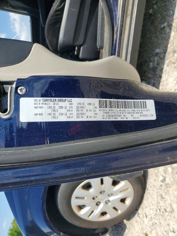 2015 Dodge Grand Caravan მანქანა იყიდება აუქციონზე, vin: 2C4RDGBG4FR576607, აუქციონის ნომერი: 53366506