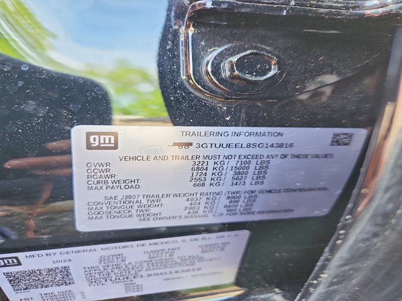 Продаж на аукціоні авто 2025 Gmc Sierra, vin: 3GTUUEEL8SG143816, номер лоту: 54236506