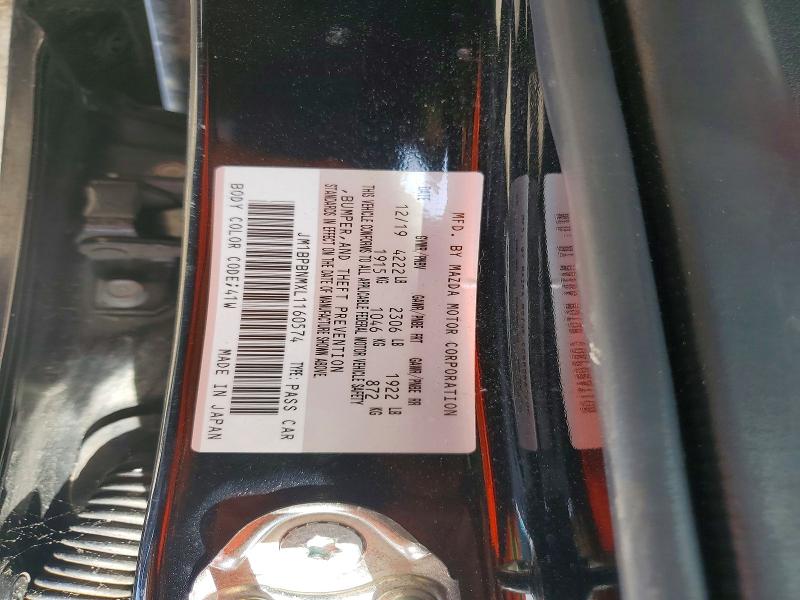 Aukcja sprzedaży 2020 Mazda 3, vin: JM1BPBNMXL1160574, numer aukcji: 51603886