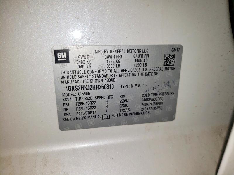 Aukcja sprzedaży 2017 Gmc Yukon Xl, vin: 1GKS2HKJ2HR260810, numer aukcji: 50746966