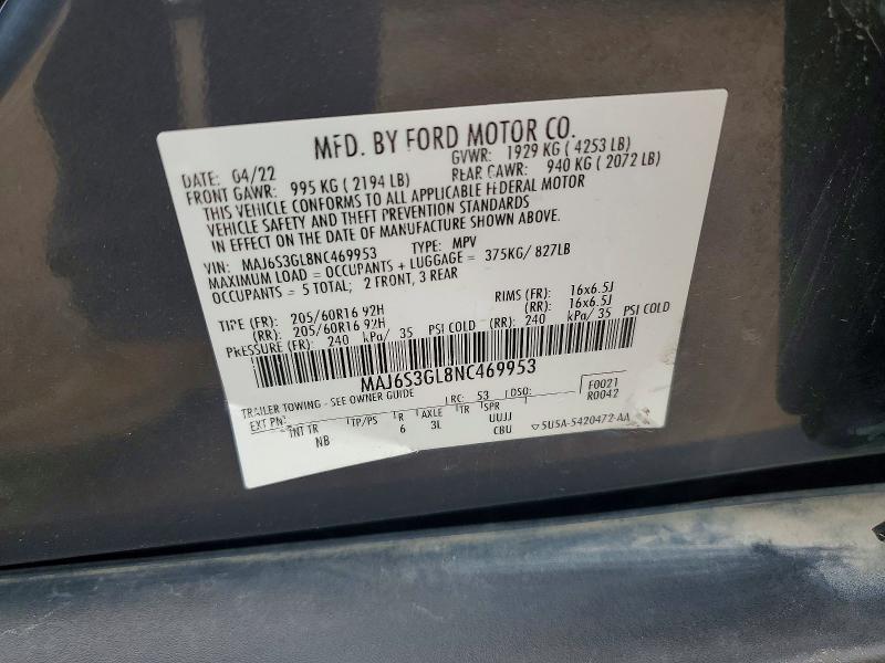 Продажа на аукционе авто 2022 Ford Ecosport, vin: MAJ6S3GL8NC469953, номер лота: 54657606