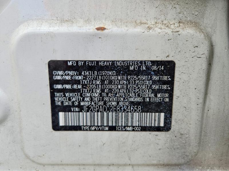 Продаж на аукціоні авто 2014 Subaru Xv Crosstrek, vin: JF2GPACC2E8334658, номер лоту: 52943936