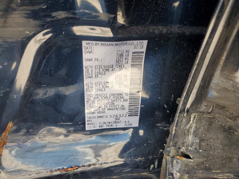 Aukcja sprzedaży 2018 Infiniti Qx60, vin: 5N1DL0MM7JC526322, numer aukcji: 52876026