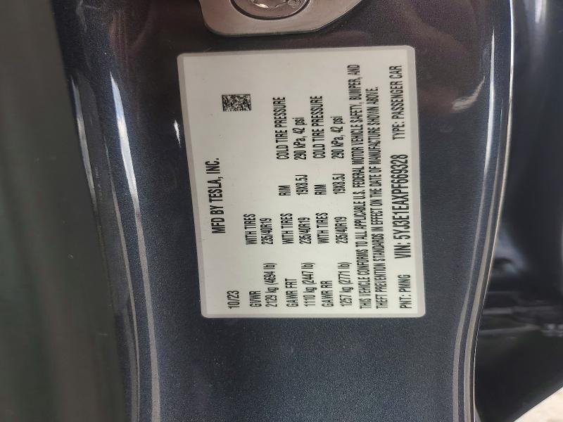 55404146 :رقم المزاد ، 5YJ3E1EAXPF669328 vin ، 2023 Tesla Model 3 مزاد بيع