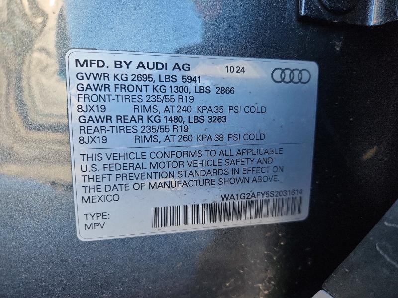 Продажа на аукционе авто 2025 Audi Q5 E, vin: WA1G2AFY5S2031614, номер лота: 52737986