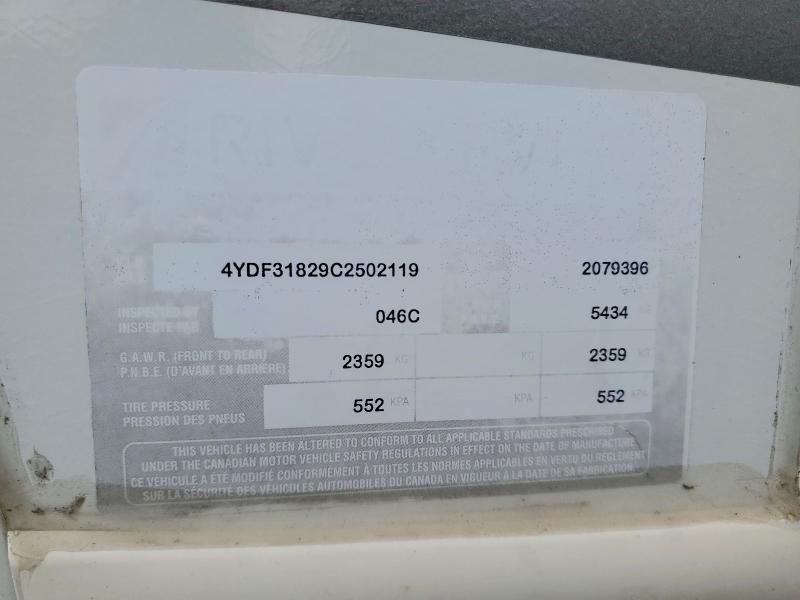 Продаж на аукціоні авто 2012 Coug Recreational Vehicle (rv), vin: 4YDF31829C2502119, номер лоту: 54458236