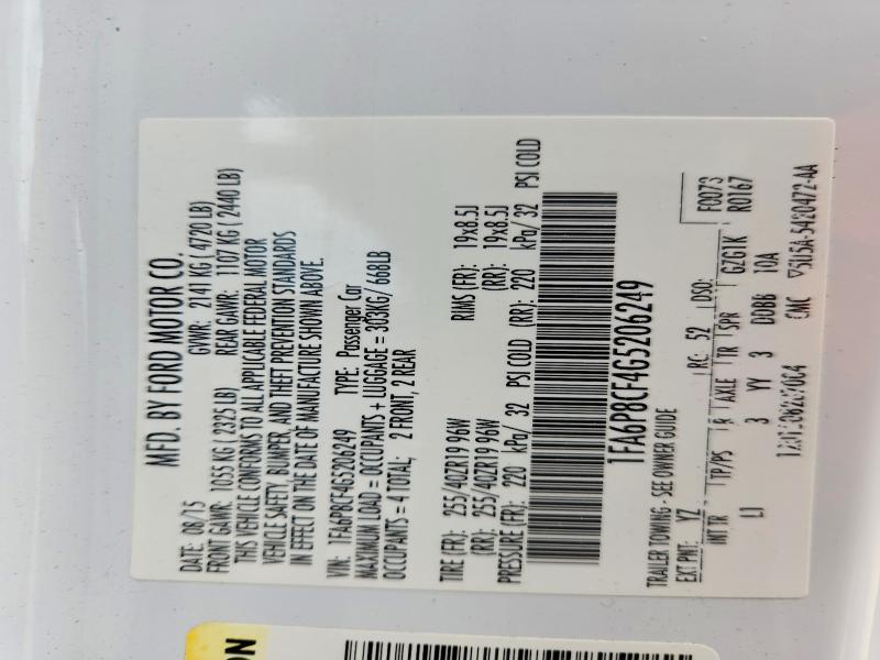 Продаж на аукціоні авто 2016 Ford Mustang, vin: 1FA6P8CF4G5206249, номер лоту: 52722376