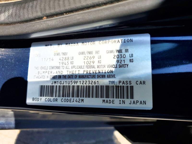 Продаж на аукціоні авто 2015 Mazda 6, vin: JM1GJ1U59F1223261, номер лоту: 53227076