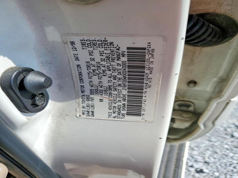 Продажа на аукционе авто 1999 Lexus Lx, vin: JT6HT00WXX0043065, номер лота: 53574926