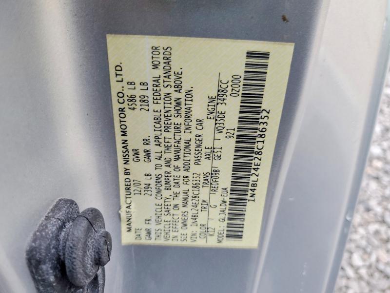 Aukcja sprzedaży 2008 Nissan Altima, vin: 1N4BL24E28C186352, numer aukcji: 51635696