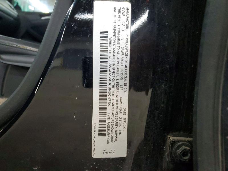 Aukcja sprzedaży 2011 Volkswagen Jetta, vin: 3VWDZ7AJ6BM304759, numer aukcji: 52015186