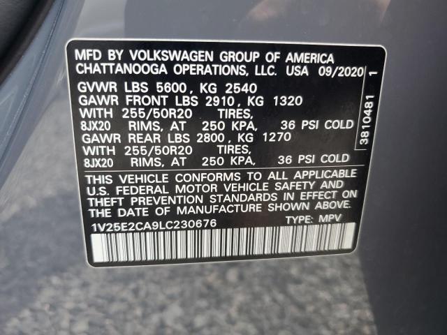 Продажа на аукционе авто 2020 Volkswagen Atlas Cross Sport, vin: 1V25E2CA9LC230676, номер лота: 53245226