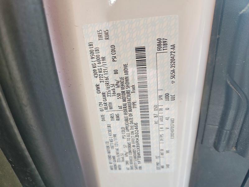 Aukcja sprzedaży 2024 Ford T 350, vin: 1FTBW3X89RKB02466, numer aukcji: 52076366
