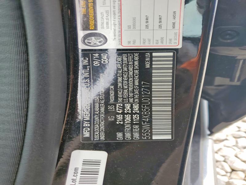 Продажа на аукционе авто 2015 Mercedes-benz C, vin: 55SWF4KB5FU012717, номер лота: 55322666