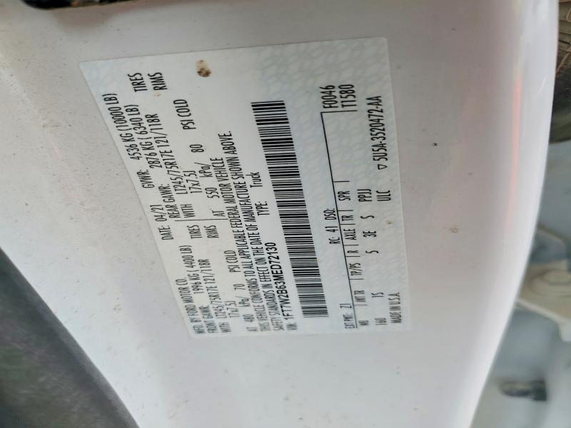 Продажа на аукционе авто 2021 Ford F250, vin: 1FT7W2B63MED72130, номер лота: 52501796