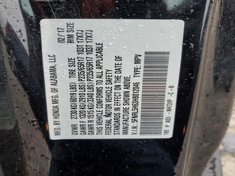 Продажа на аукционе авто 2017 Honda Odyssey, vin: 5FNRL5H63HB012046, номер лота: 54686476