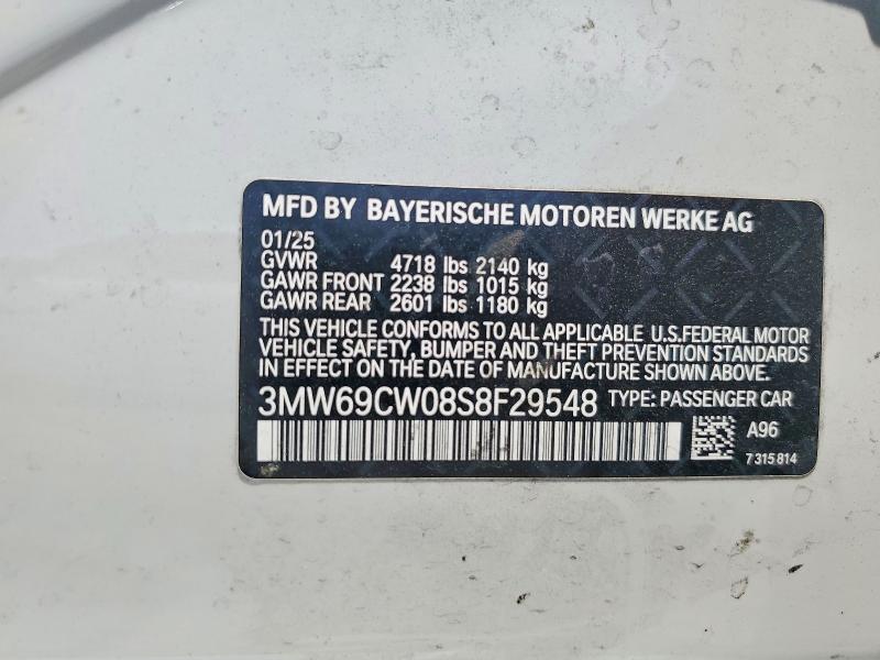 Aukcja sprzedaży 2025 Bmw 330i, vin: 3MW69CW08S8F29548, numer aukcji: 52744196