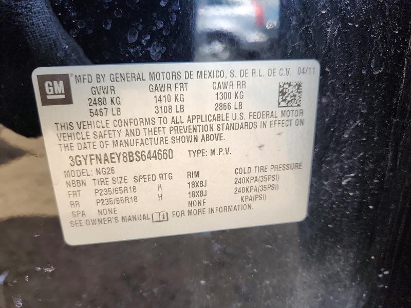 Aukcja sprzedaży 2011 Cadillac Srx, vin: 3GYFNAEY8BS644660, numer aukcji: 54317106