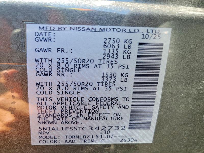 51783746 :رقم المزاد ، 5N1AL1FS5TC342732 vin ، 2026 Infiniti Qx60 مزاد بيع