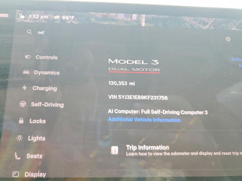 Продажа на аукционе авто 2019 Tesla Model 3, vin: 5YJ3E1EB9KF231756, номер лота: 52595656