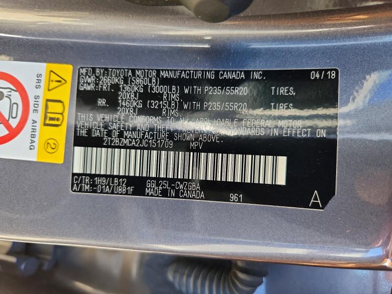 2018 Lexus Rx 350 მანქანა იყიდება აუქციონზე, vin: 2T2BZMCA2JC151709, აუქციონის ნომერი: 52970756