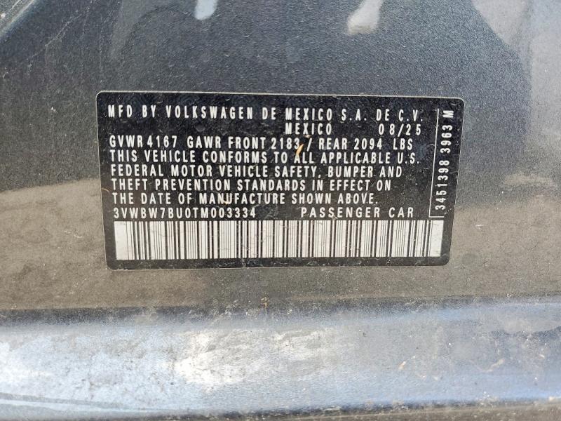 Aukcja sprzedaży 2026 Volkswagen Jetta, vin: 3VWBW7BU0TM003334, numer aukcji: 54306746