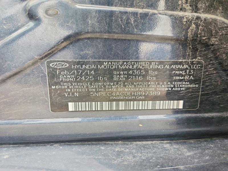 Продажа на аукционе авто 2014 Hyundai Sonata, vin: 5NPEC4AC0EH897389, номер лота: 53360676