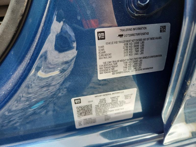 Aukcja sprzedaży 2024 Gmc Sierra, vin: 1GT19RE75RF358743, numer aukcji: 53949576