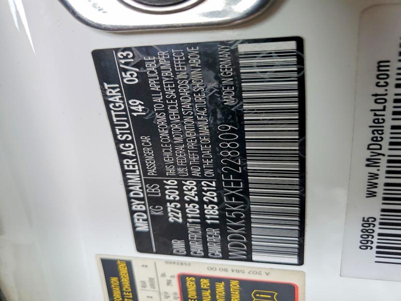 Aukcja sprzedaży 2014 Mercedes-benz E, vin: WDDKK5KFXEF228809, numer aukcji: 54963946