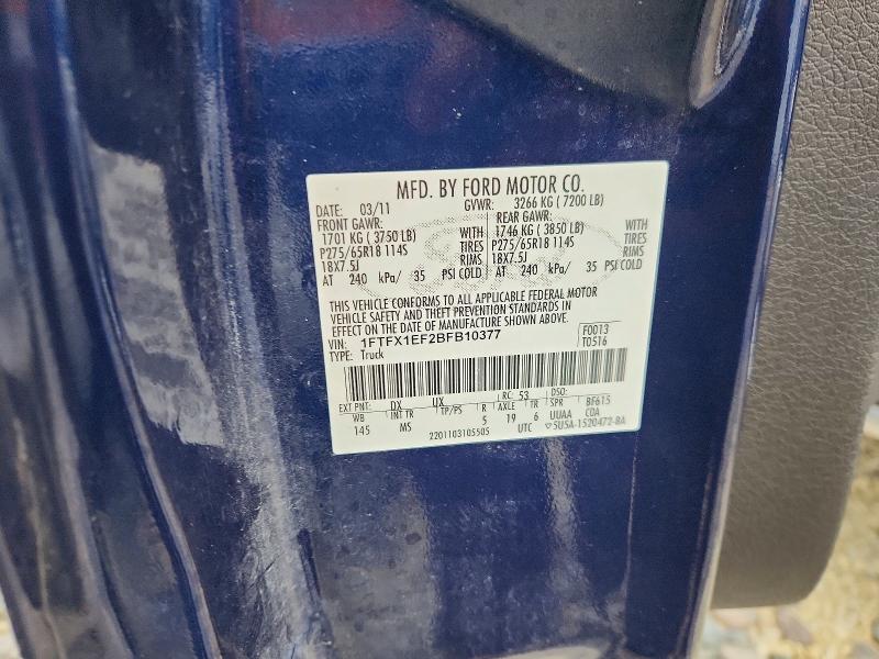 Продажа на аукционе авто 2011 Ford F150, vin: 1FTFX1EF2BFB10377, номер лота: 54153206