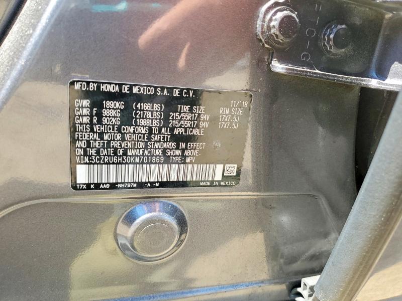 Продажа на аукционе авто 2019 Honda Hr-v, vin: 3CZRU6H30KM701869, номер лота: 53060286