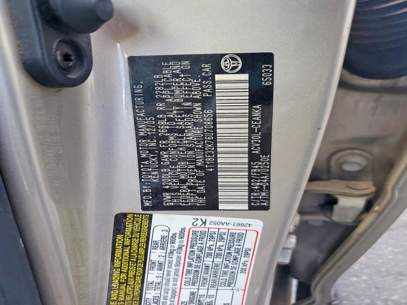 55139716 :رقم المزاد ، 4T1BE32K76U708656 vin ، 2006 Toyota Camry مزاد بيع