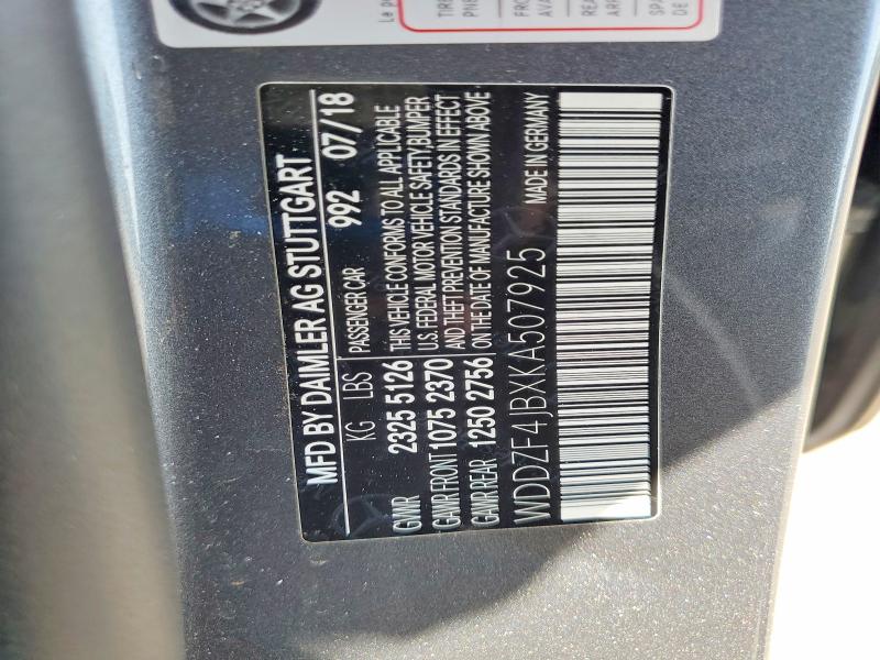 Aukcja sprzedaży 2019 Mercedes-benz E, vin: WDDZF4JBXKA507925, numer aukcji: 52078256