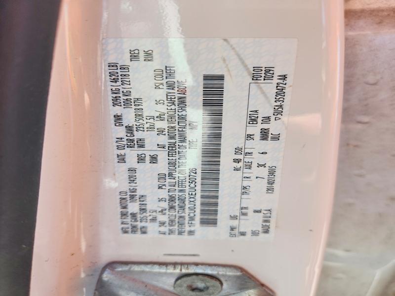 52915536 :رقم المزاد ، 1FMCU0JXXEUC50726 vin ، 2014 Ford Escape مزاد بيع