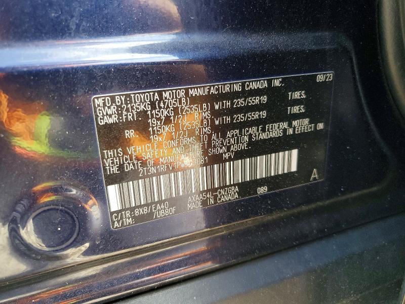 54900956 :رقم المزاد ، 2T3N1RFV1PW403081 vin ، 2023 Toyota Rav4 مزاد بيع
