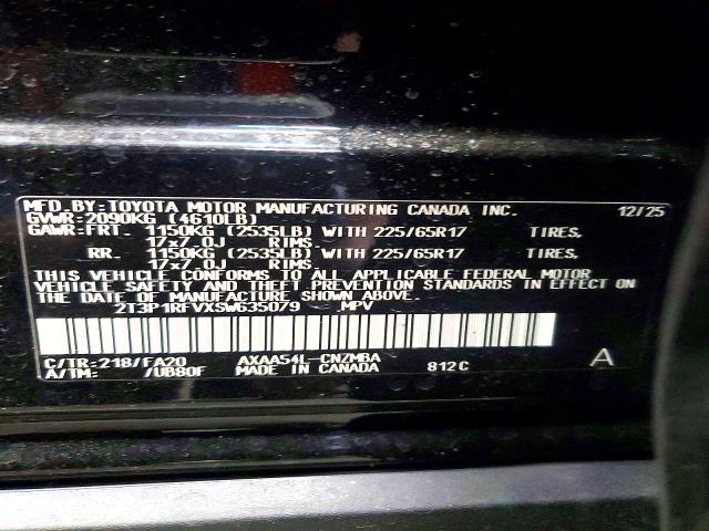 Auction sale of the 2025 Toyota Rav4, vin: 2T3P1RFVXSW635079, lot number: 55594716