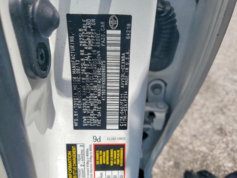 Продаж на аукціоні авто 2013 Toyota Camry Hybrid, vin: 4T1BD1FK6DU096075, номер лоту: 54016366