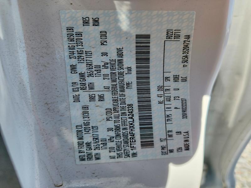 Продаж на аукціоні авто 2019 Ford Ranger, vin: 1FTER4FHXKLA24338, номер лоту: 53179296