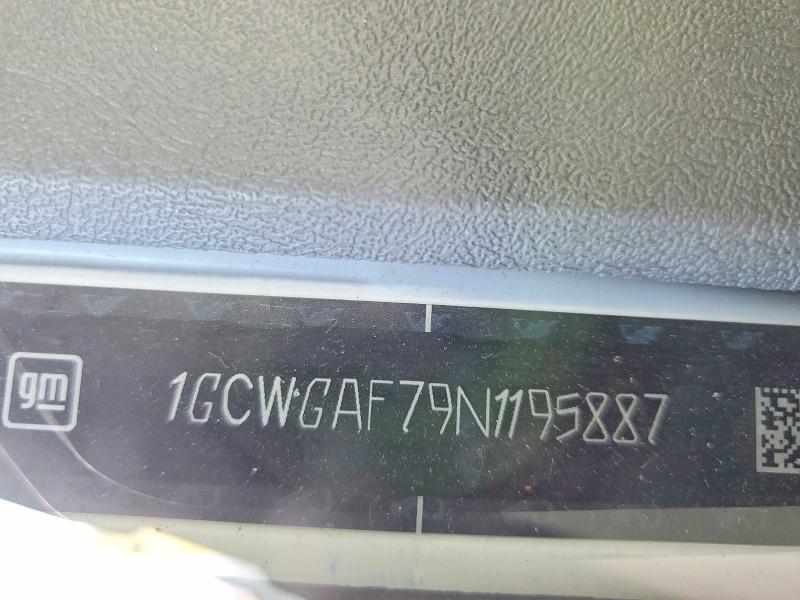 Aukcja sprzedaży 2022 Chevrolet Express G2500, vin: 1GCWGAF79N1195887, numer aukcji: 53704276