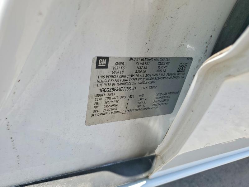 Aukcja sprzedaży 2016 Chevrolet Colorado, vin: 1GCGSBE34G1168591, numer aukcji: 55718716